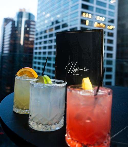 Cocktails and Drinks at Highwater Rooftop Bar